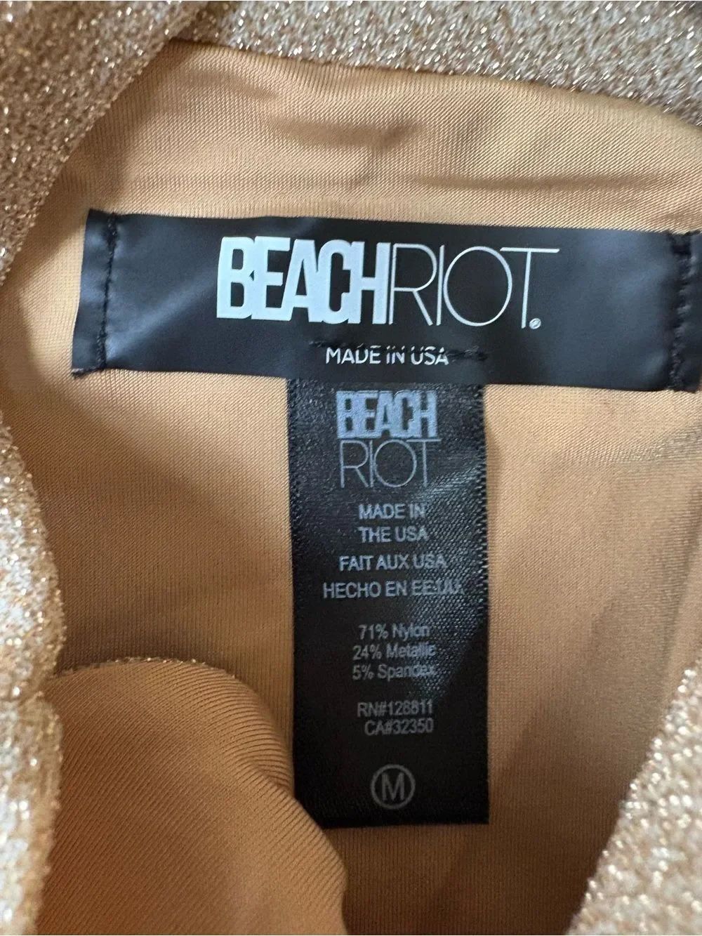 Beach Riot Beige Glitter Bikini Set - Picture 5 of 6
